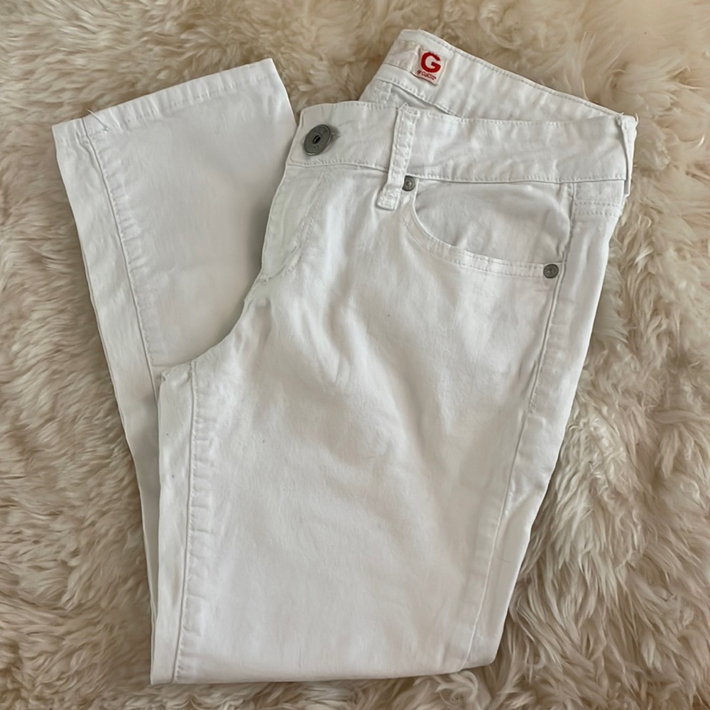 G by Guess White cropped Capris jeans